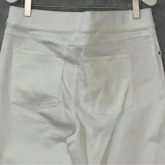 SPANX Distressed Skinny Jean‎ Sz L White - Picture 7 of 14